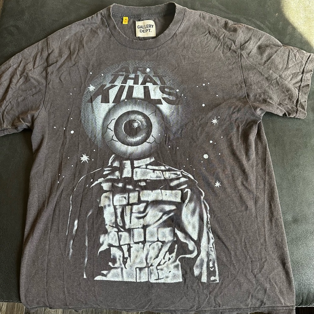 Gallery Dept Black Graphic T-Shirt for Men